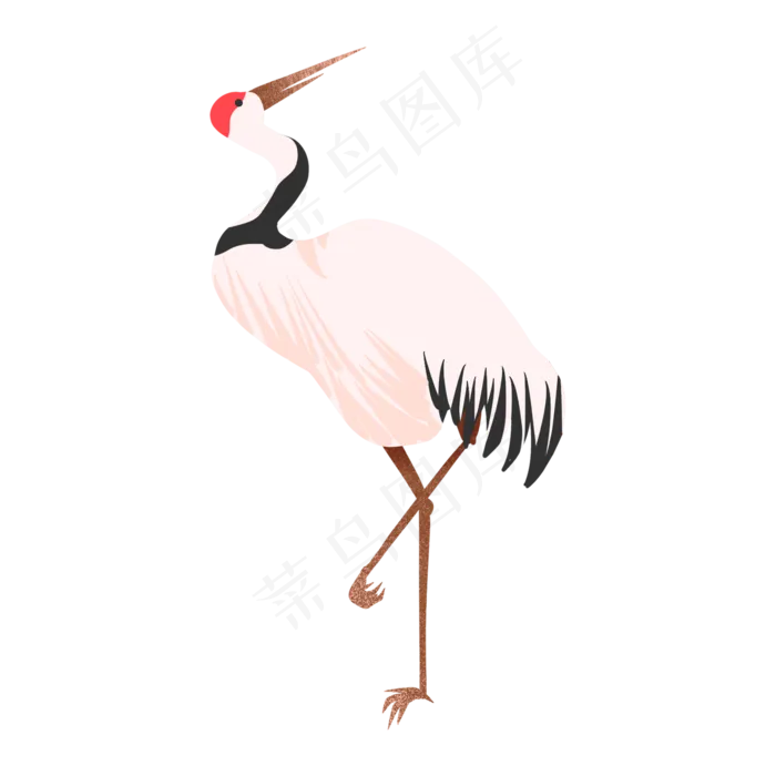 中国风卡通山水抬头仙鹤(2048X2048(DPI:132))psd模版下载