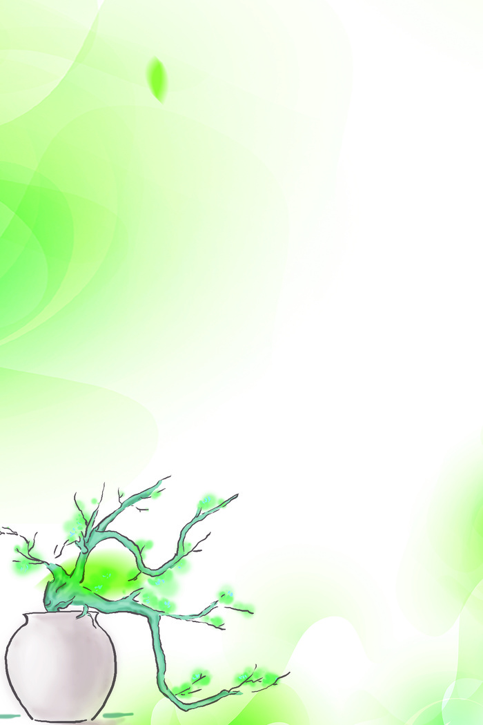 简约清明节景色边框背景