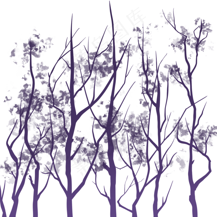 茂盛的树枝(2048X2048(DPI:300))psd模版下载