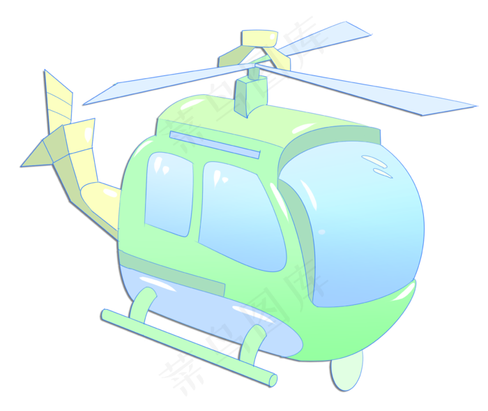 儿童节飞机装饰插画