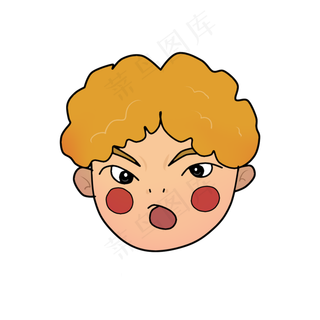 可爱金发少年头像潮牌时尚PNG