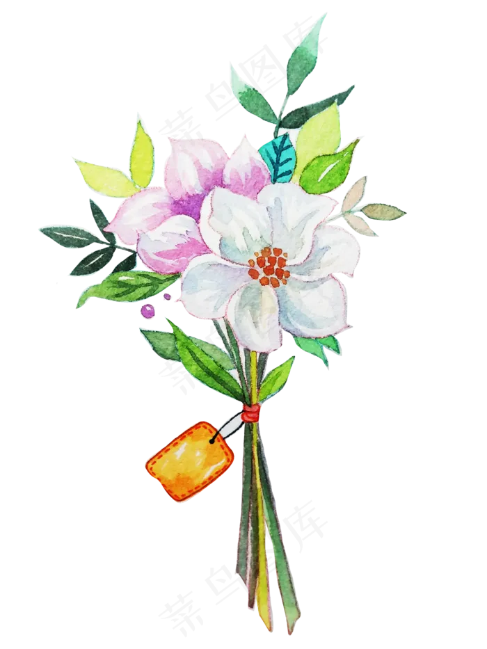 水彩花朵装饰图案小清新彩鲜花(3000X4000(DPI:72))psd模版下载