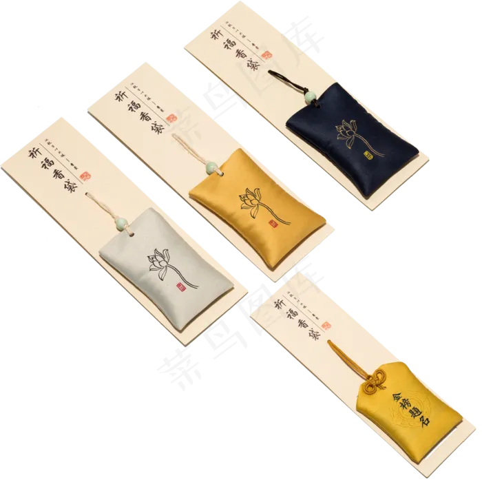 荷花祈福香袋标签(2000X2000(DPI:300))psd模版下载