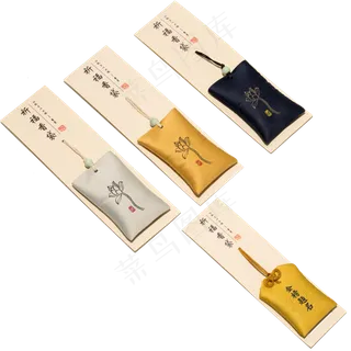 荷花祈福香袋标签