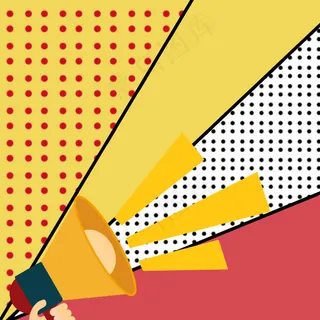 红色线条促销漫画手绘矢量素材主图