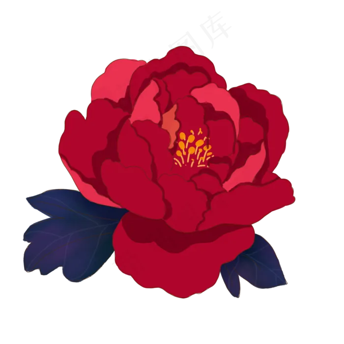 中秋节玫红色牡丹花,免抠元素(2000*2000px 300 dpi )psd模版下载