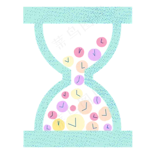 紫色时间沙漏插图