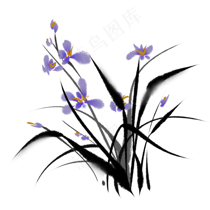 兰花国画