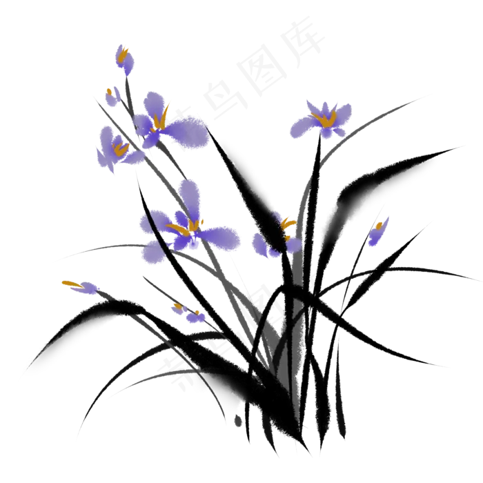 兰花国画