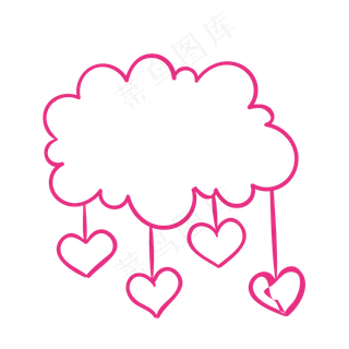 甜蜜情人节爱心边框图案造型