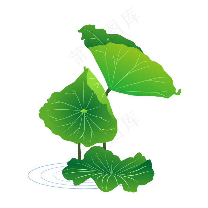 矢量卡通粉色莲花