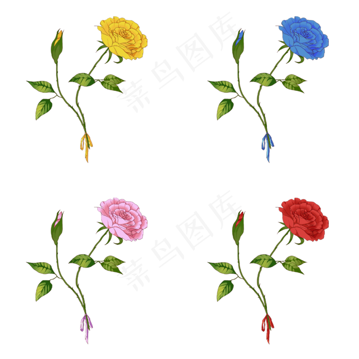 玫瑰花苞浪漫png(4040X4040(DPI:300))psd模版下载