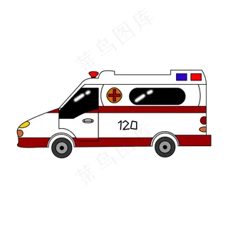 PS卡通救护车素材,免抠元素