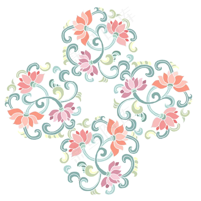 中式纹理花藤(2480X2480(DPI:299))psd模版下载