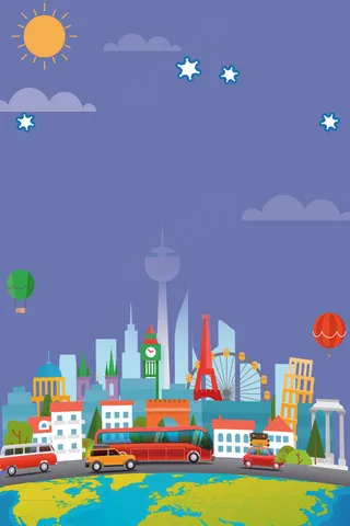 蓝天白云城市交通