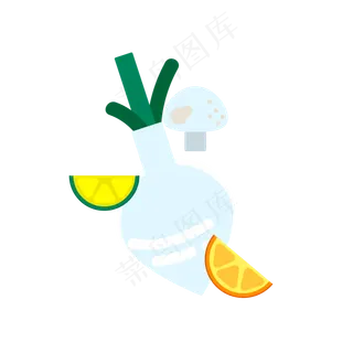 处夏蔬菜蔬果蘑菇柠檬素材