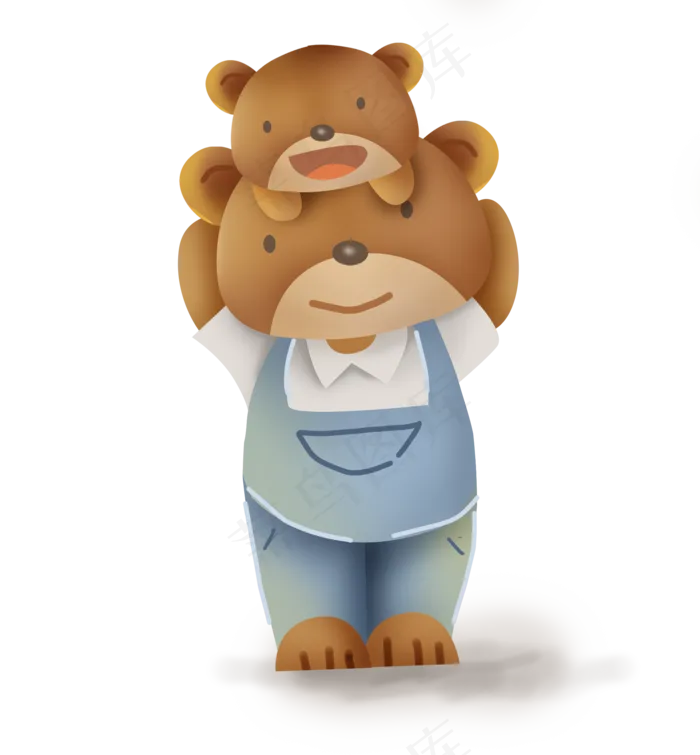 父亲节快乐的熊父子(2000X2158(DPI:299))psd模版下载