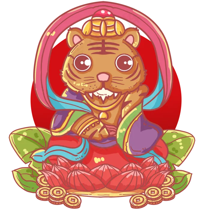 十二生肖虎年老虎(2000X2000(DPI:300))psd模版下载