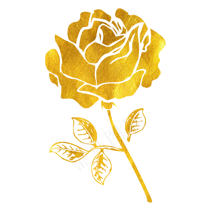 情人节爱情烫金玫瑰(2000X2000(DPI:300))ai矢量模版下载