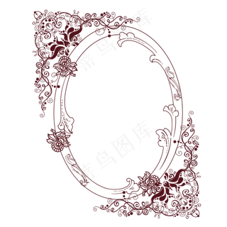 喜庆边框唯美图案元素,免抠元素