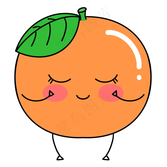 可爱的卡通橘子(2000*2000px 300 dpi )psd模版下载