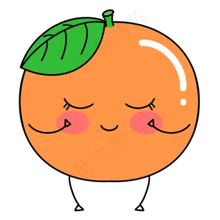 可爱的卡通橘子