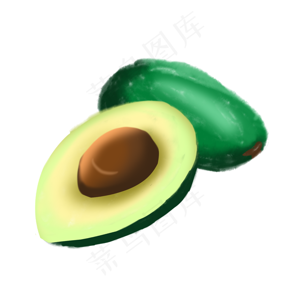 卡通牛油果