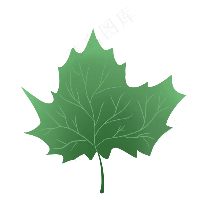 绿色的小枫叶叶子(2000X2000(DPI:299))psd模版下载