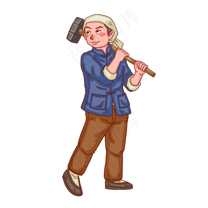 五一劳动节人物开山男工人