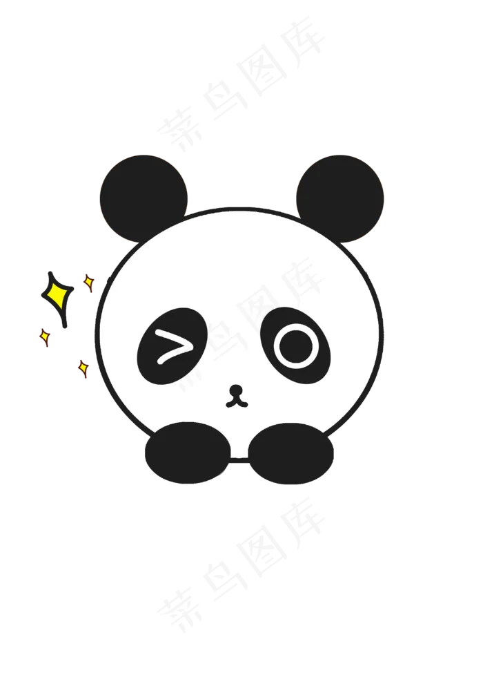 小清新动物可爱熊猫png,免抠元素(2480X3508(DPI:299))psd模版下载
