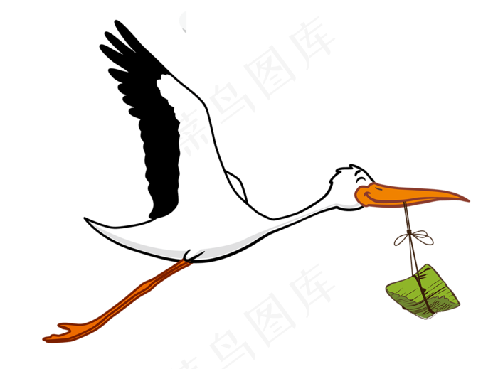 仙鹤叼着粽子