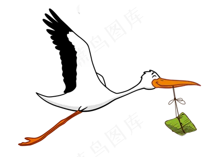 仙鹤叼着粽子