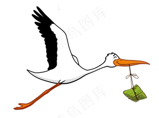 仙鹤叼着粽子