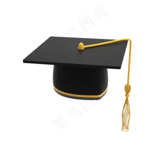 仿真毕业学士帽免抠素材