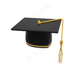 仿真毕业学士帽免抠素材