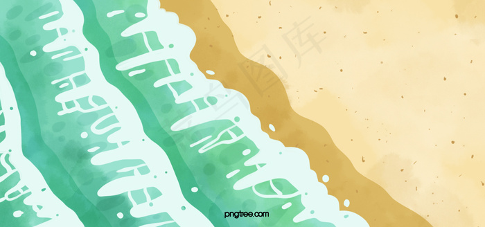 夏天海洋沙滩海浪(1920*900px 	       )psd模版下载