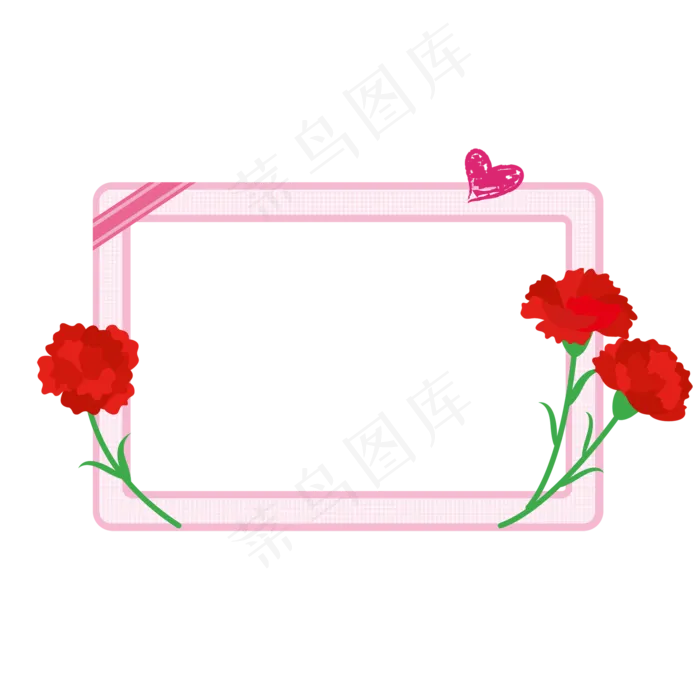 粉色清新相框情人节边框(2000*2000px 300 dpi )ai矢量模版下载