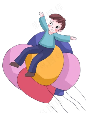 拿着起球儿童节小孩子