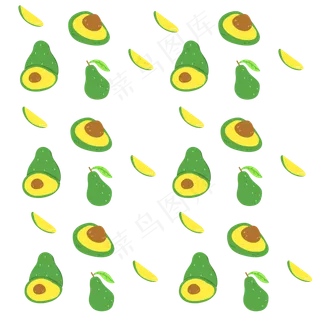 夏季牛油果插图