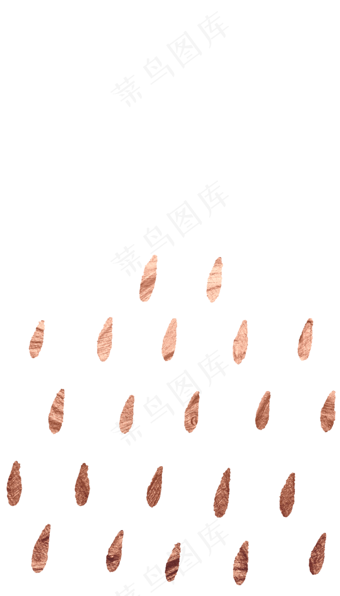 玫瑰金雨点水滴装饰(2000X3500(DPI:300))psd模版下载