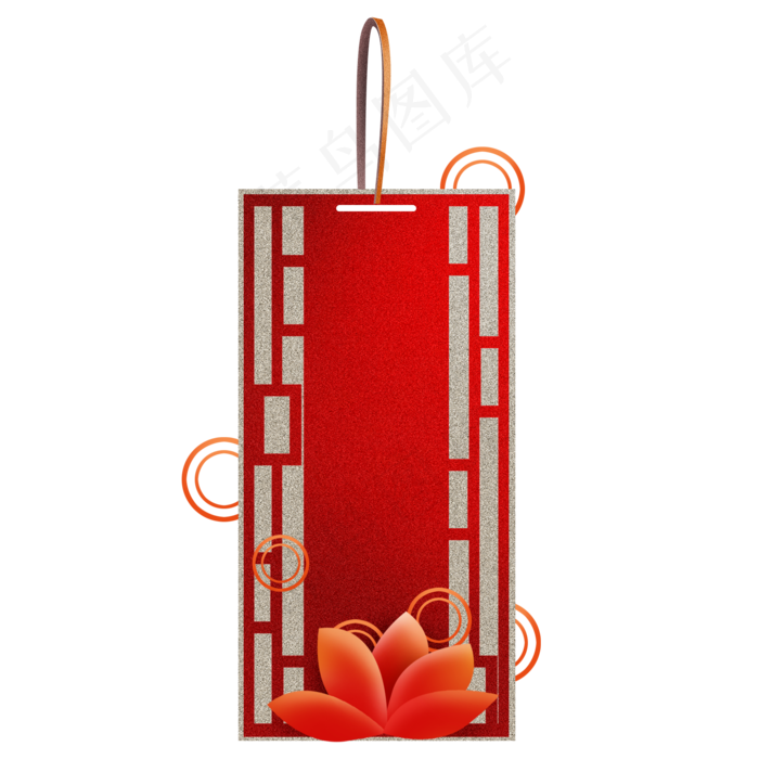 中国风窗格标签