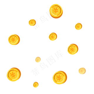 金币漂浮,免抠元素