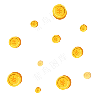 金币漂浮,免抠元素