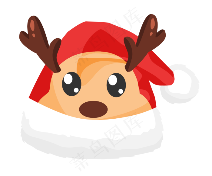 麋鹿圣诞帽,免抠元素