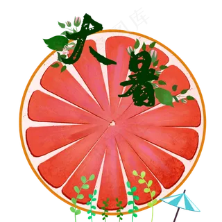 大暑橙子装饰图