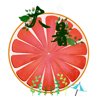 大暑橙子装饰图