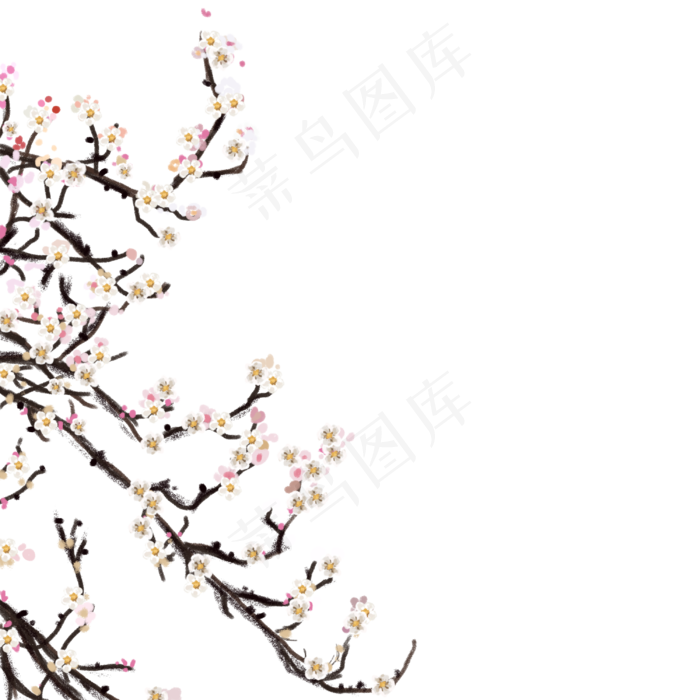 春季春天桃花,免抠元素