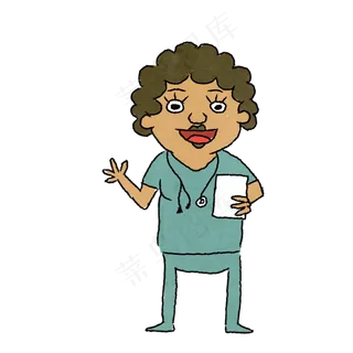 卡通护理医师矢量素材