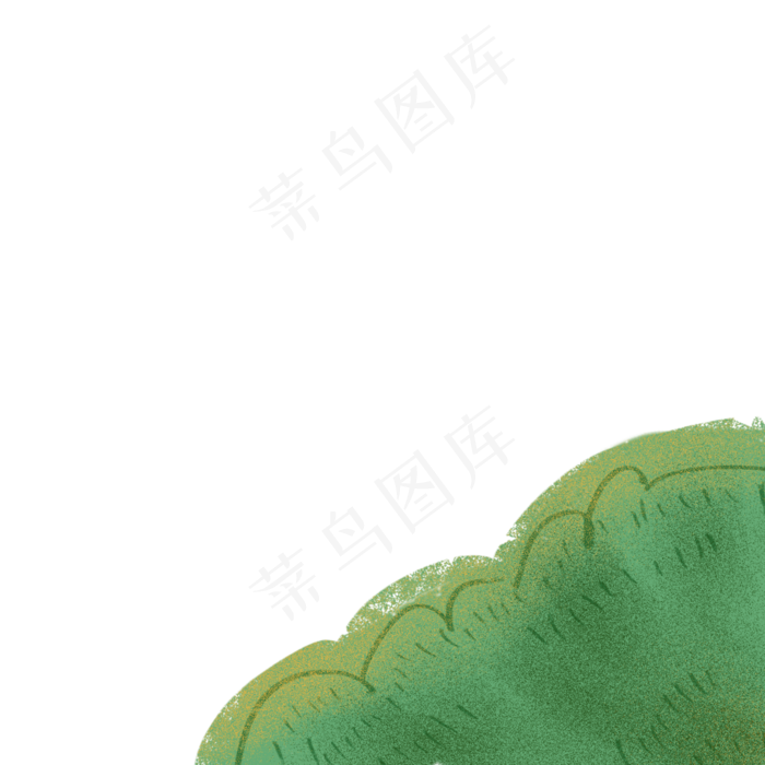 卡通绿色灌木丛下载(2000X2000(DPI:300))psd模版下载
