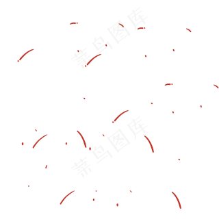 新年卡通手绘烟火花,免抠元素